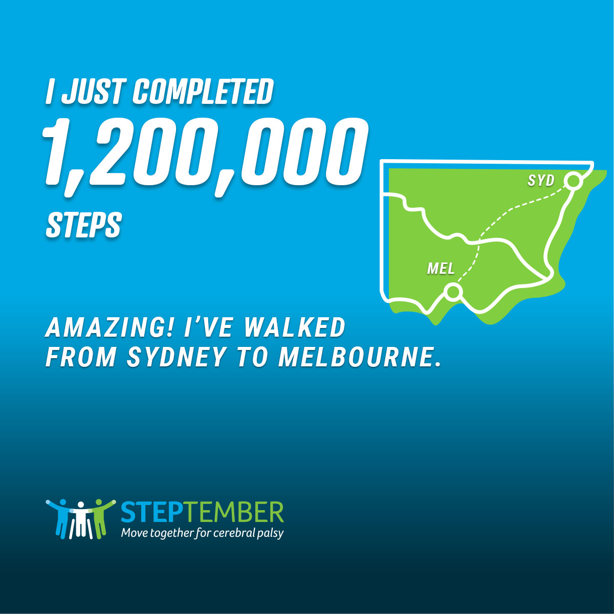 Social Post - 1,200,000 Steps