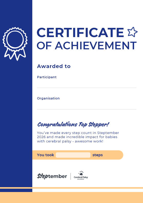 Editable Certificate - Top Stepper