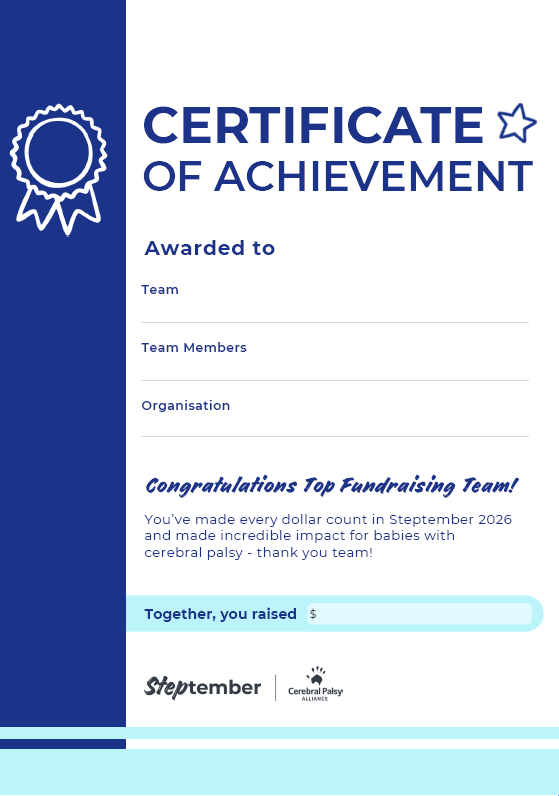 Editable Certificate - Top Fundraising Team