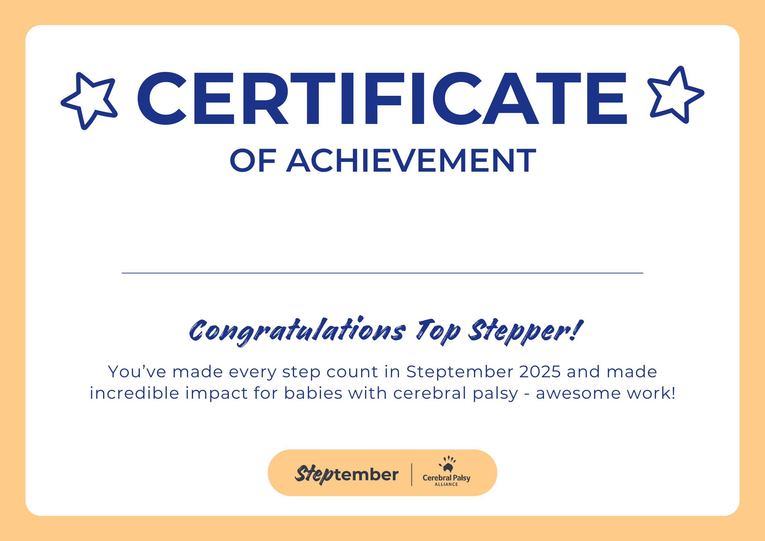 Certificate - Top Stepper