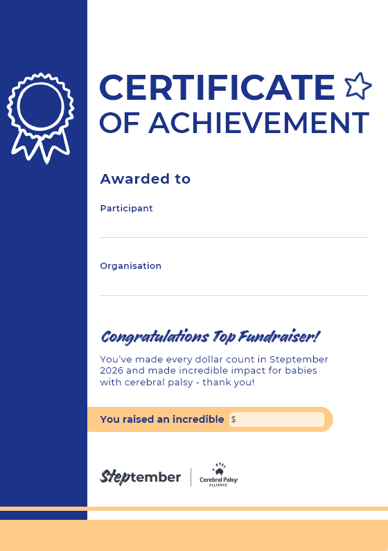 Editable Certificate - Top Fundraiser